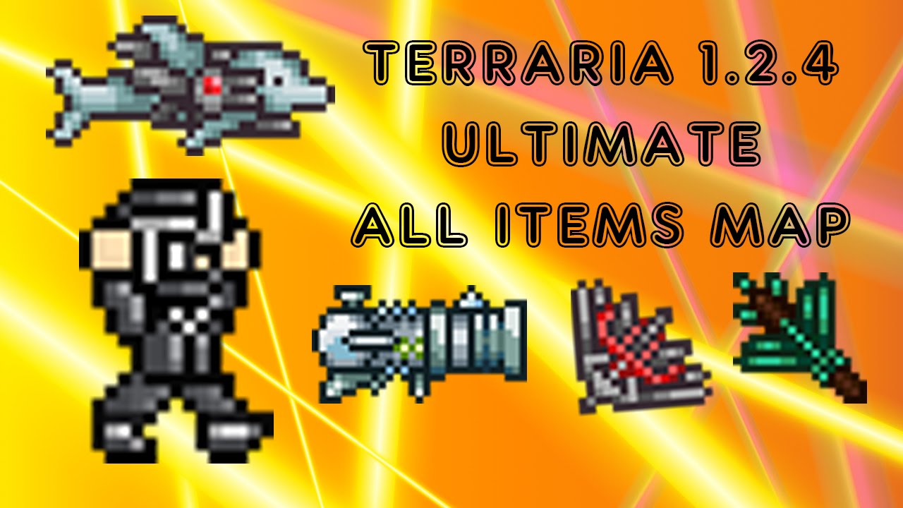 terraria 1.3.6 all items map